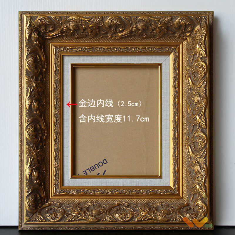 金色复古画框 实木相框油画外框20寸24寸 框宽度9.2cm厚度5.2cm