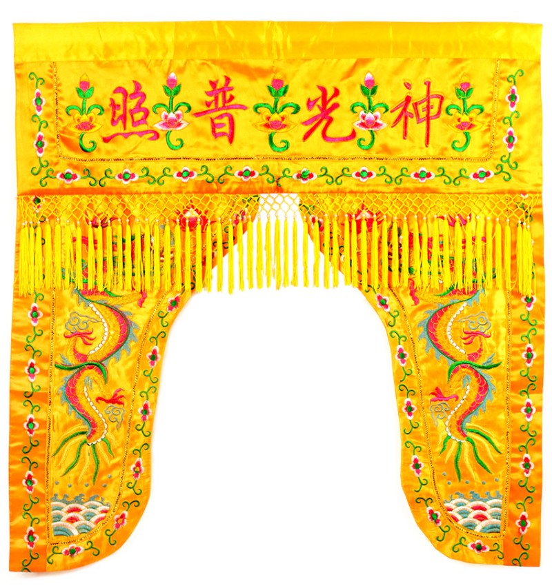 神光普照神帐道法自然龙门龙帐神像挡帘布红布神坛神像挡帘布1米