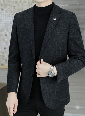 西装外套男秋冬季商务休闲结婚礼服韩版修身单件两粒扣小西服上衣
