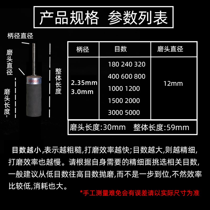 砂纸棒打磨文玩桃核玉石金属镜面抛光工具圆形轮卷电磨配件打磨头图片