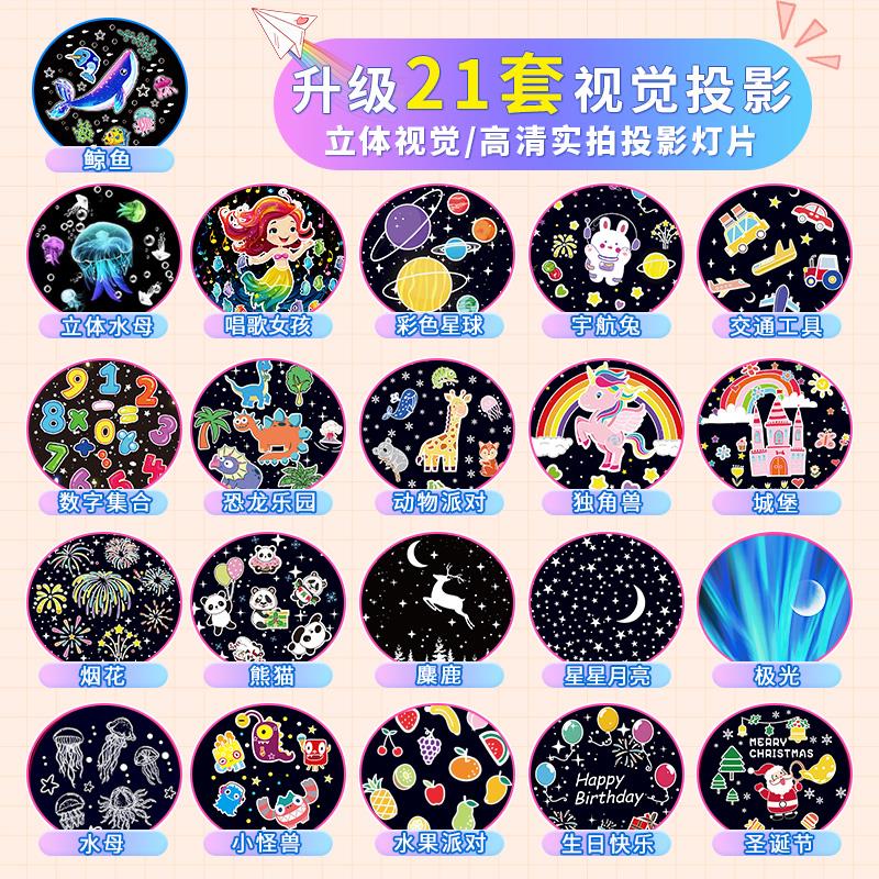 生日快乐装饰场景布置儿童女孩卧室氛围感满天星星空投影灯小夜灯