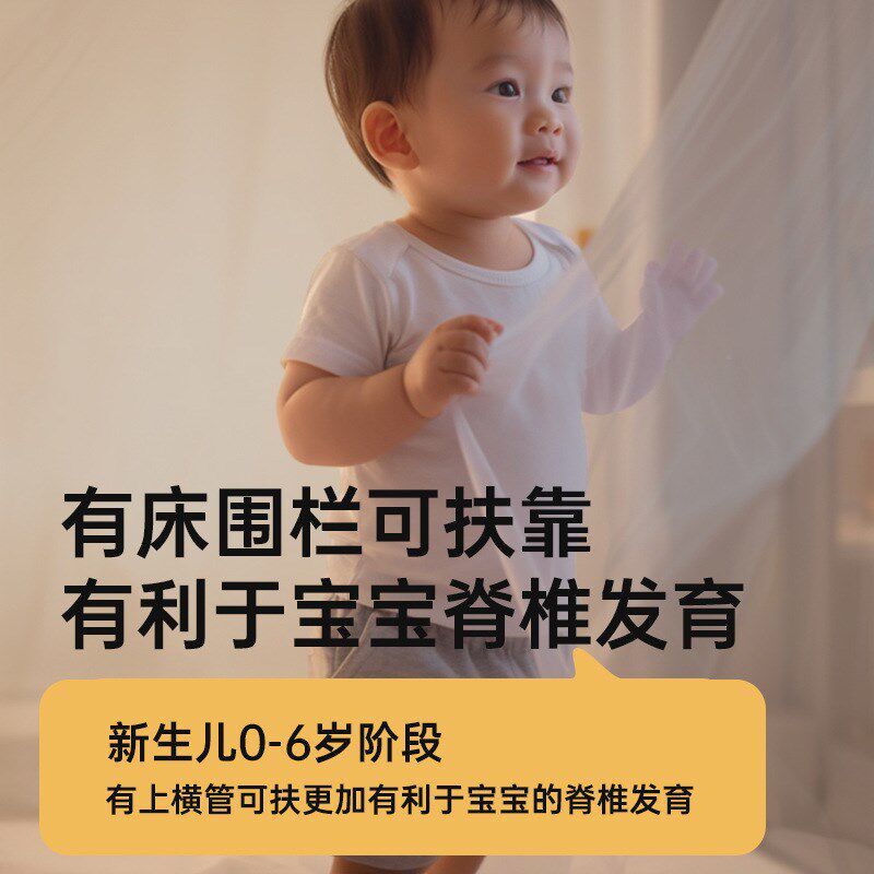 棒棒猪A9床围栏宝宝防摔婴儿防护栏儿童加高蚊帐二合一体式蒙古包