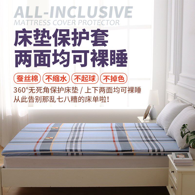 床垫套六面全包拉链床笠套罩榻榻米垫保护套椰棕床垫罩防滑海绵套