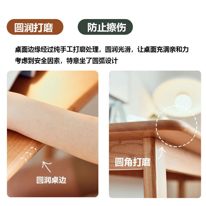 日式樱桃木吧台长桌咖啡厅前台高脚凳家用休闲复古办公奶茶高桌子