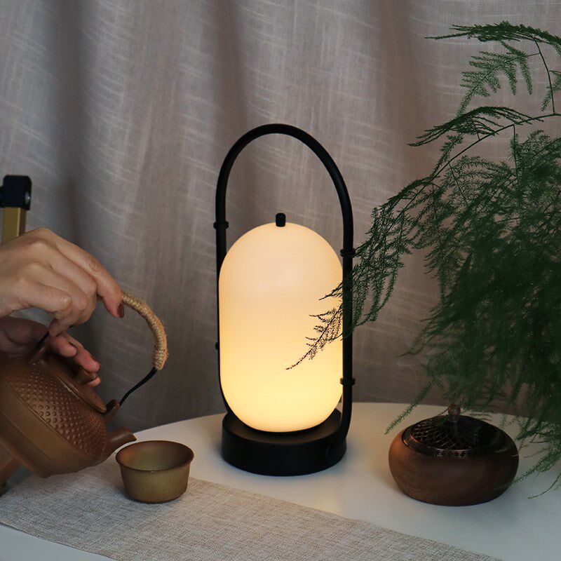 新中式茶台灯禅意风格家用卧室飘窗矮茶桌古风高端装饰迷你小摆件