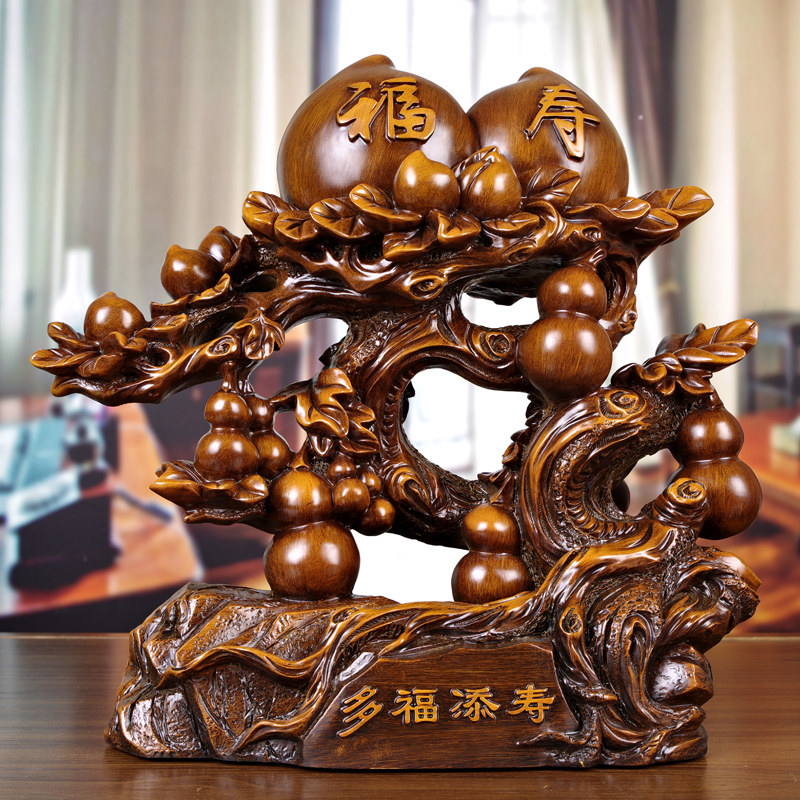寿桃摆件大号 葫芦工艺品 送老人爷爷奶奶长辈实用祝寿贺寿送礼物