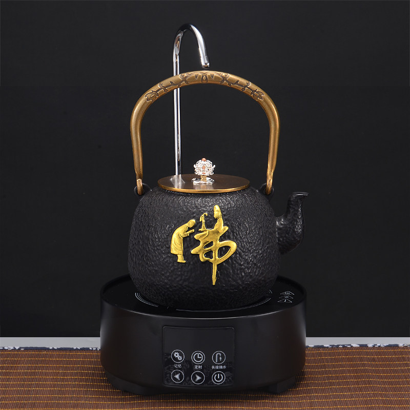 笃牌铁壶纯手工铸铁泡茶烧水老铁壶家用煮茶壶上水电陶炉套装礼品