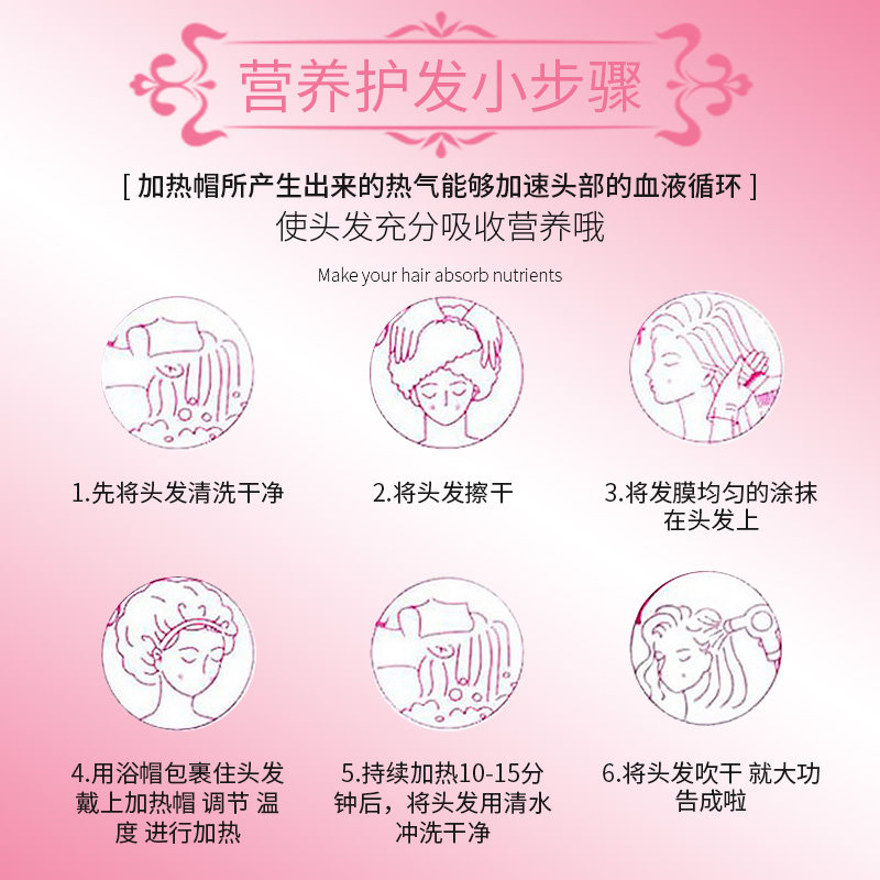 发膜电热帽加热帽家用焗油机美发护理染头发焗油帽蒸发帽蒸汽帽女