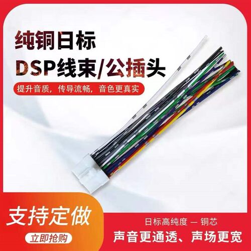 DSP功放延长线无损对插线束 全日标 延长线通用20针dsp线可加电阻
