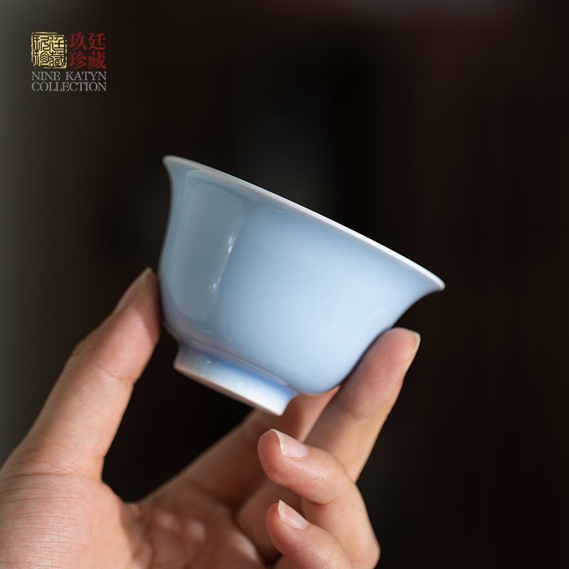 景德镇手工功夫茶具茶杯主人杯单杯陶瓷品茗杯茶盏大号高温瓷杯子