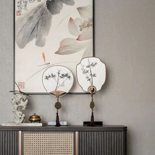 中国风新中式沙发背景墙水墨壁画装饰画挂画墙画玄关鞋柜禅意摆件