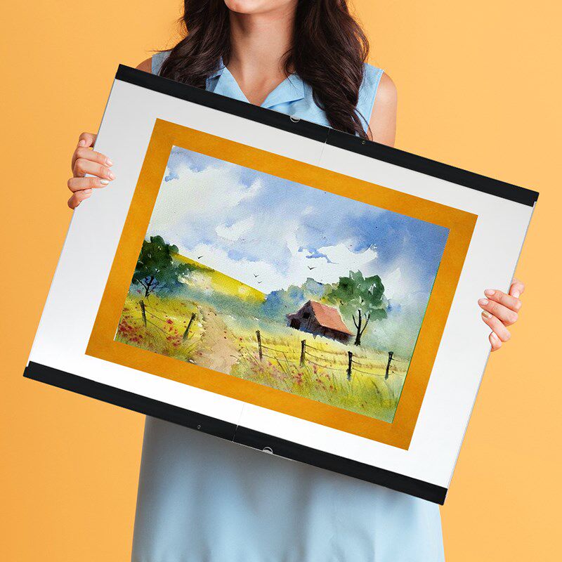可折叠素描画板美术生专用4K画板水彩防水画板绘画专用8K便携PVC