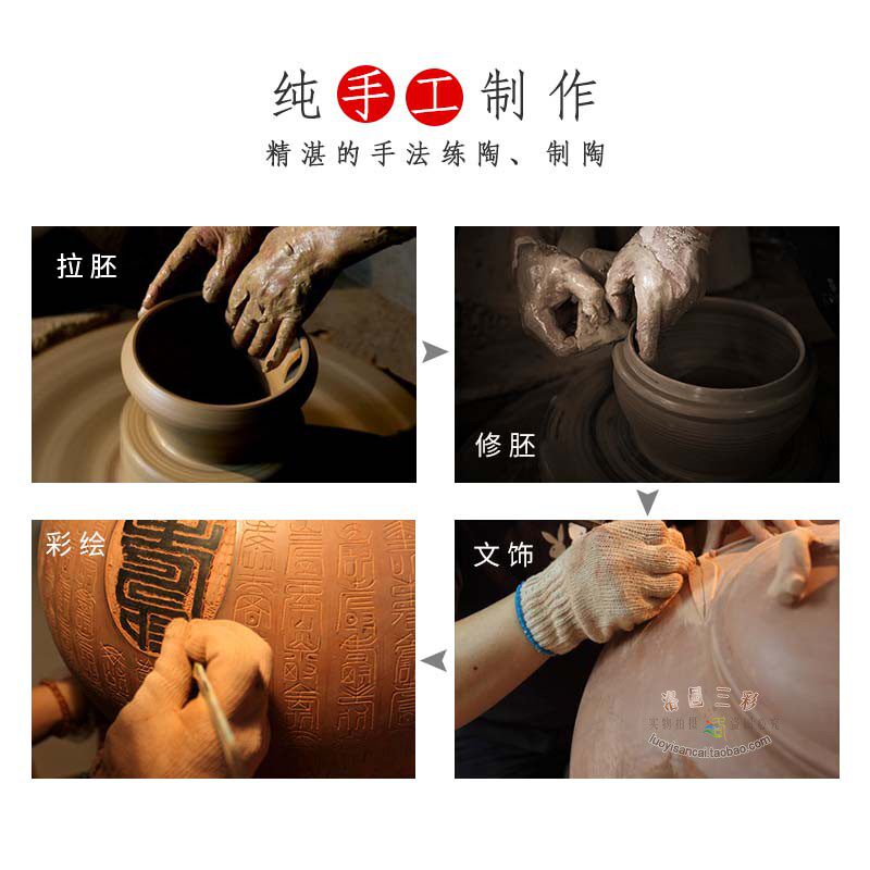仰韶文化陶罐 出土古董收藏 酒店软装工艺品摆件 仿古陶器 艺术品图片