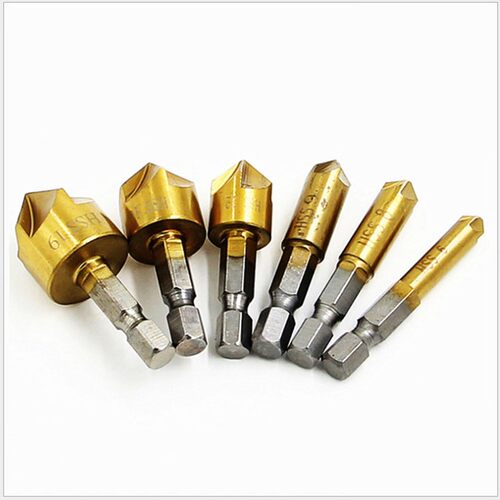 六角柄 12mm16mm19mm 电钻木工板材桌面开孔器塑料扩孔倒角器钻头