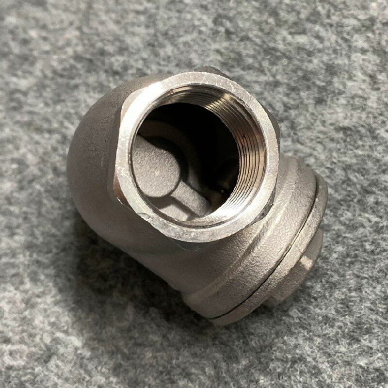 304不锈钢卧式水泵止回阀4分内螺纹旋启式单向立式止逆阀1寸6分25