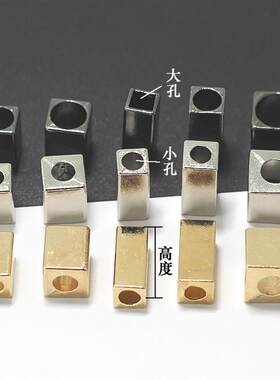 金属方形四方吊钟吊扣金锁扣玫瑰金色钮扣男女卫衣风衣穿绳扣纽扣