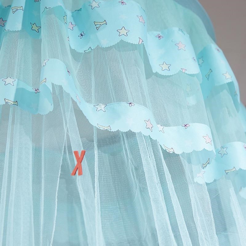 吊挂圆顶婴儿儿童蚊帐免安装落地款文帐1.2床幔拉蚊帐加高加密