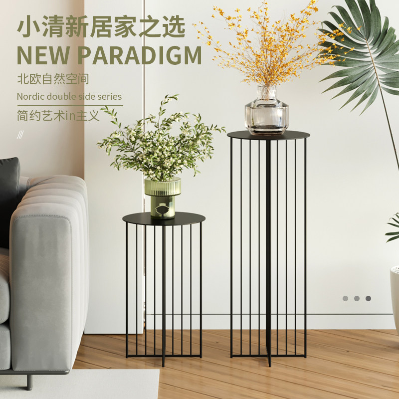 北欧铁艺落地式花架高脚创意室内植物架客厅花店放花盆的架子花