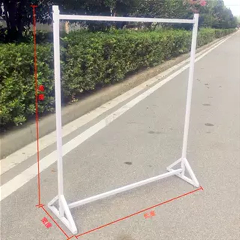 白色铁艺衣架服装店男女货架展示架落地式中岛架挂架衣服架子单杠