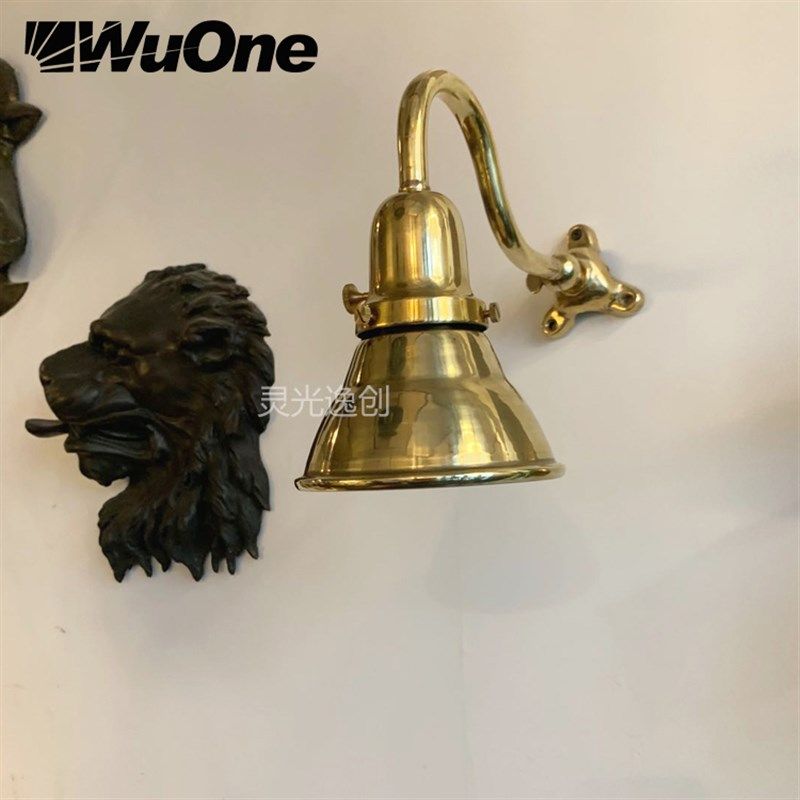 中古wuone灵光逸创 铜材复古壁灯工业风墙灯卧室餐厅民宿灯咖啡馆