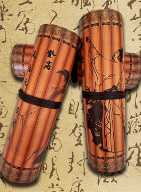 中国古风笔袋创意卷轴铅笔盒流行新款文具盒初中小学生大容量简约