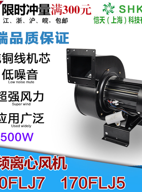 170FLJ5/7/8 工频离心风机 220V 380 500W 大功率 气模拱门鼓风机