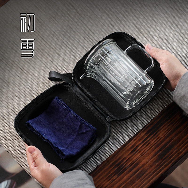 玻璃快客杯一壶二杯便携旅行随身单人茶具小套功夫茶壶红茶泡茶器