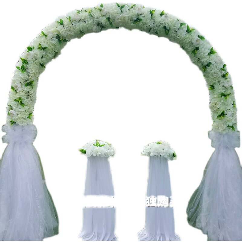 结婚花门婚庆绢花拱门开业庆典活动布置花环新款绢花幸福门花架子