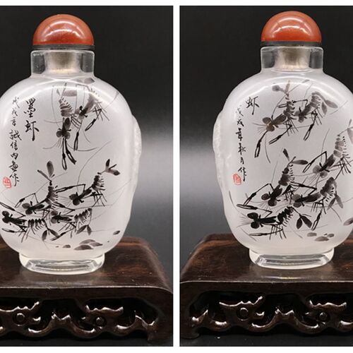 内画鼻烟壶 纯手工绘制 兽头壶 工艺礼品出国送老外商务家居摆饰