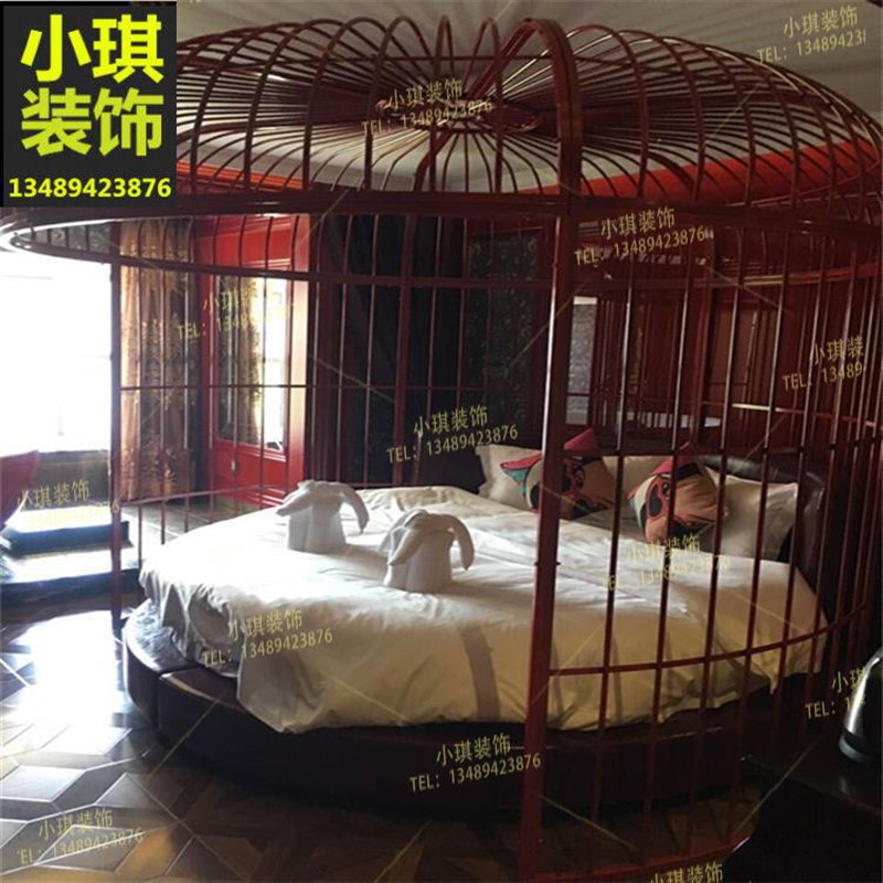 铁艺大型特色鸟笼新婚床主题酒店宾馆别墅餐厅大号装饰鸟笼包邮