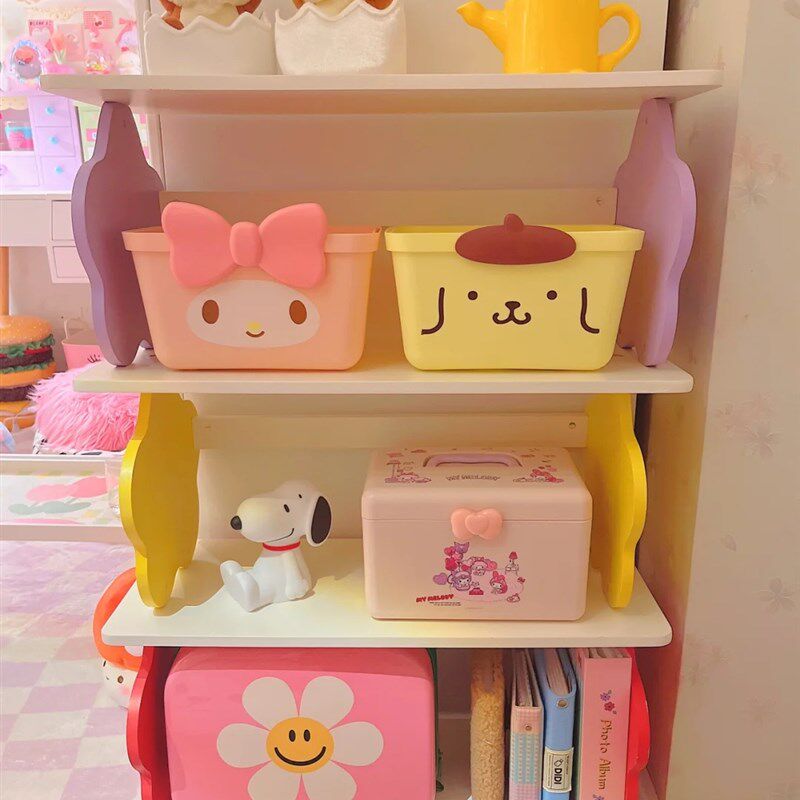 新款大号玩具收纳架置物架花朵可爱储物架实木书架绘本展示架鞋架