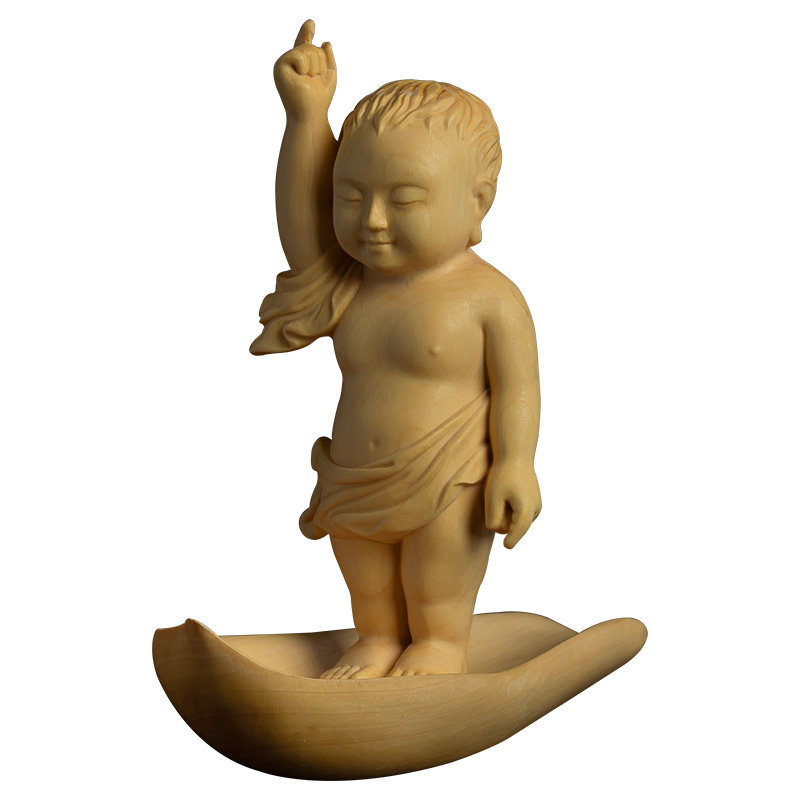 黄杨木雕精品小佛像手把件雕刻工艺品中式客厅文玩人物摆件宝宝佛