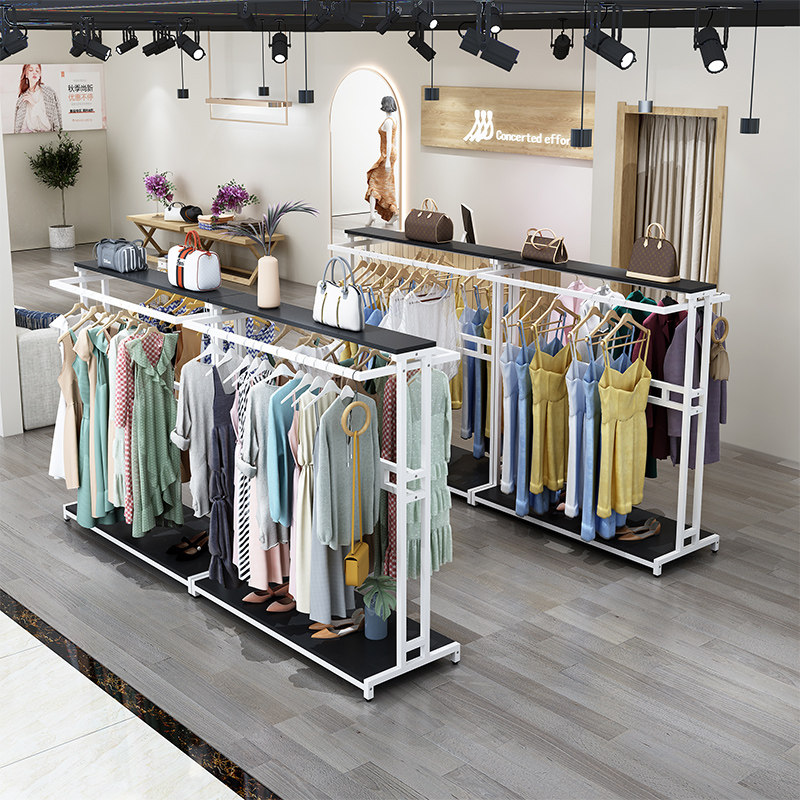 落地服装展示架挂衣架子商用男女衣服展架儿童服装店铁艺货架包邮