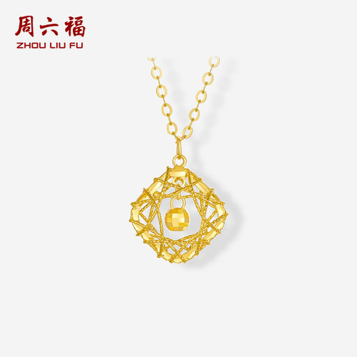 周六福黄18K金项链金织梦网