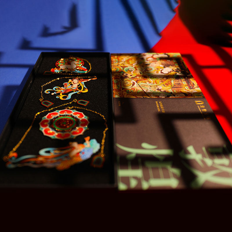 敦煌文创书签金属国潮中国风琵琶文化创意女生毕业圣诞节结婚礼物