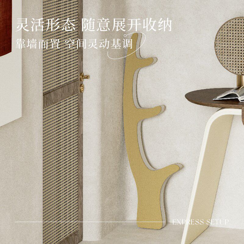 十八纸靠墙书架置物架可折叠便携式展示架展会商场艺术创意陈列架