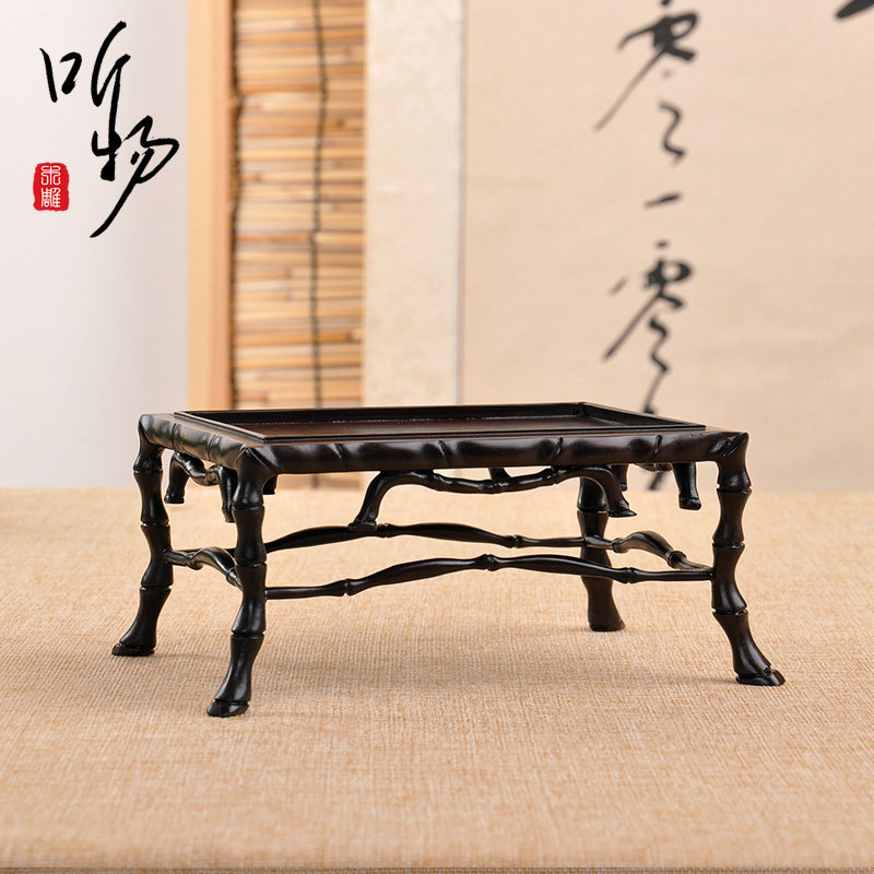 红酸枝木工艺品摆件底座实木质长方形奇石底座花盆景茶壶玉器底座