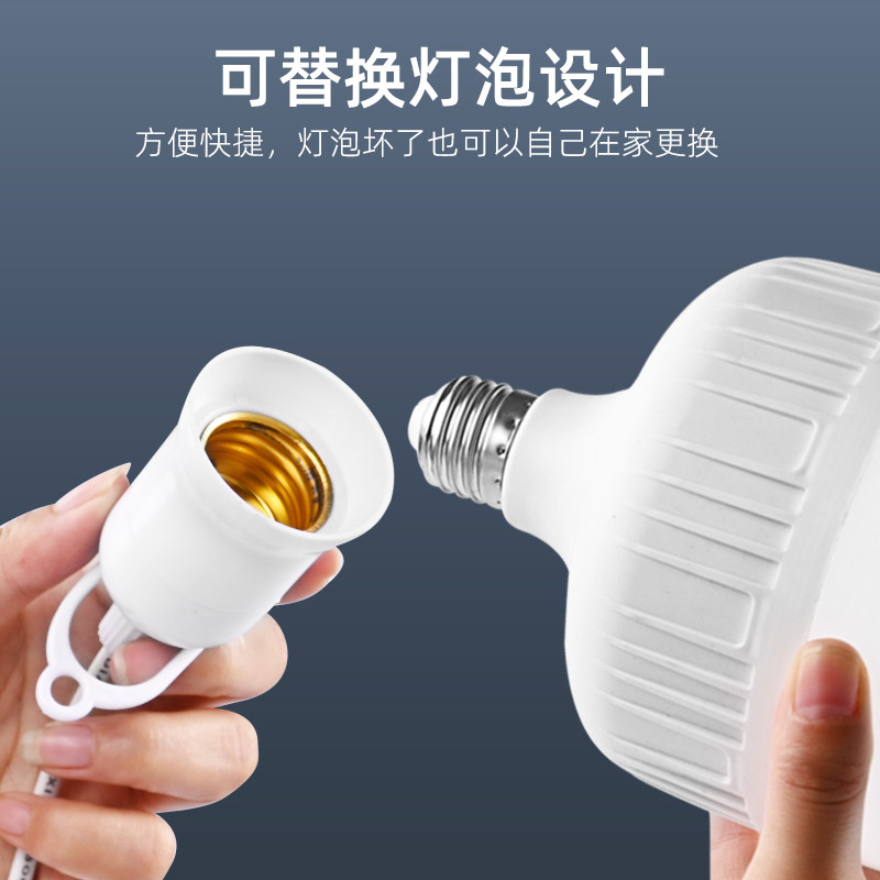 LED插座灯家用E27带插头开关线超亮节能电灯泡悬挂式螺口小夜灯图片