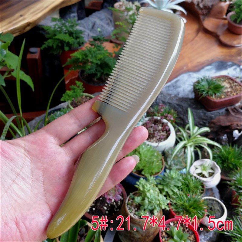 天然白水牛角梳子 大号加厚免压 防脱发白发静电 贵州千户苗寨