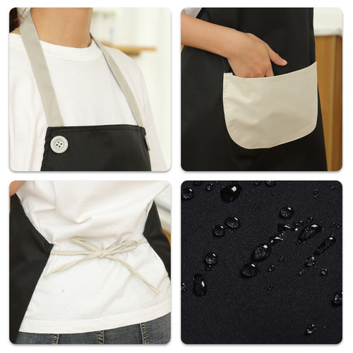 做饭防水围裙女家用厨房2021新款定制logo印字餐饮专用工作服男士