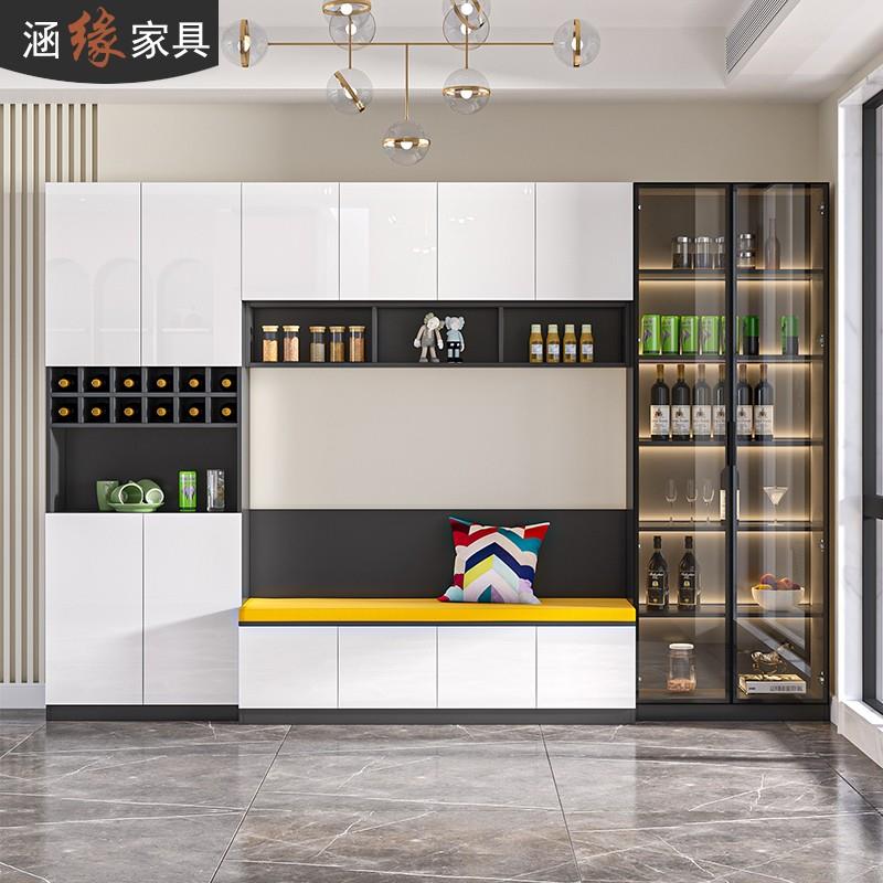 轻奢餐边柜酒柜一体靠墙餐厅卡座定制小户型茶水柜储物柜7G108