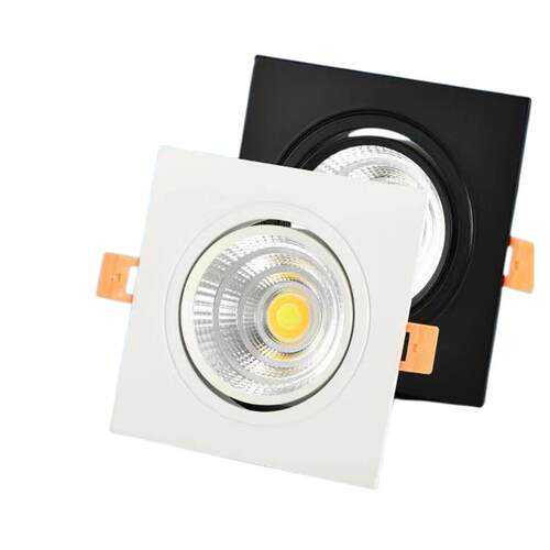 LED格栅灯双头三头方形筒灯网格葡萄架方通嵌入式斗胆灯cob射灯