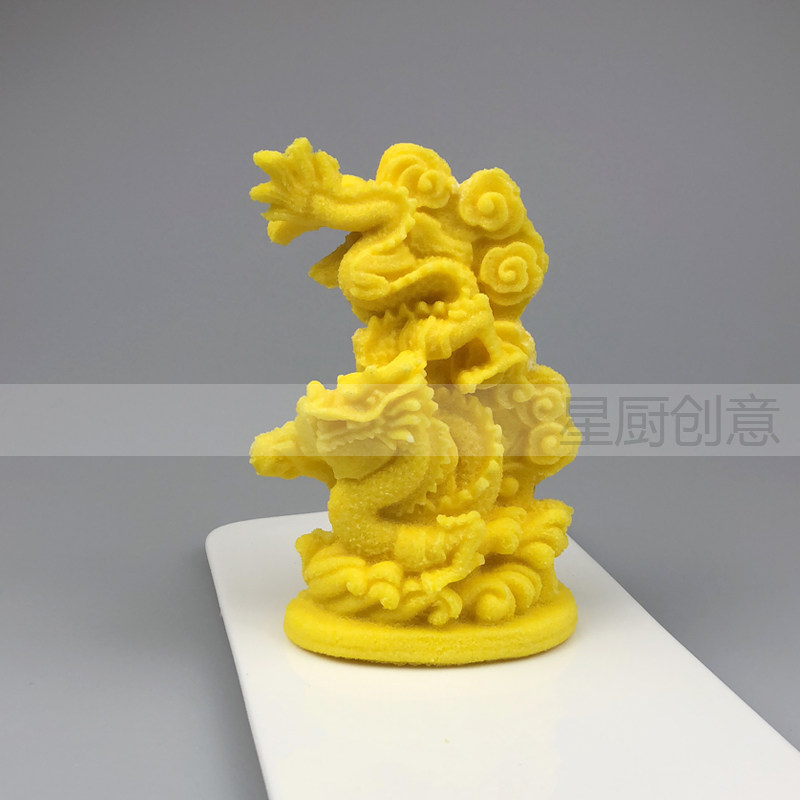 龙盐雕凤盐雕酒店创意厨用盐模冰模巧克力糖艺琼脂雕生肖龙凤模具