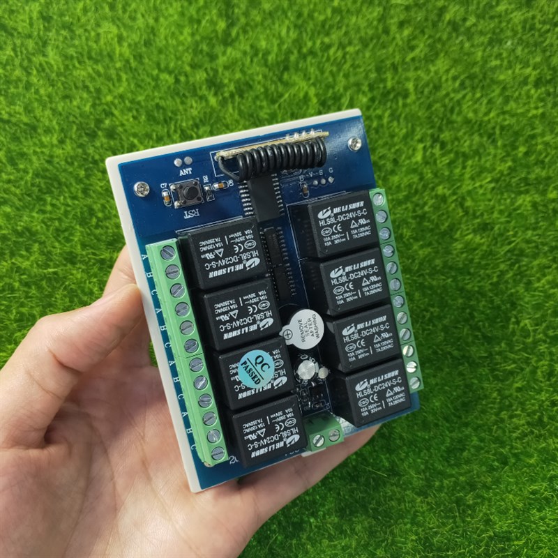 包邮24V8路无线遥控开关配大功率遥控器工业设备控制 电源灯具开