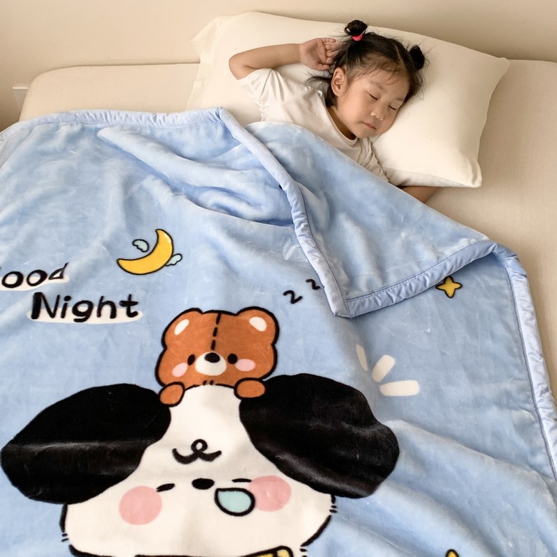 儿童毛毯冬季加厚宝宝盖毯新生婴儿小被子幼儿园午睡毯子四季通用