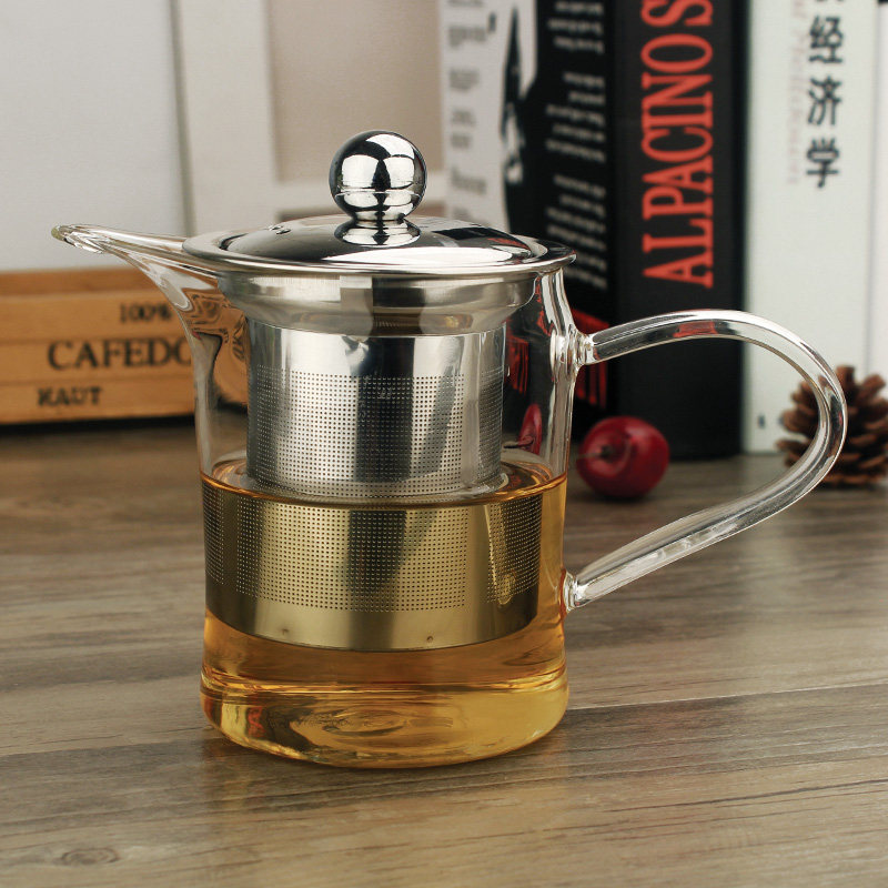 耐热玻璃小泡茶壶不锈钢内胆过滤红茶泡冲茶器普洱绿茶功夫茶具