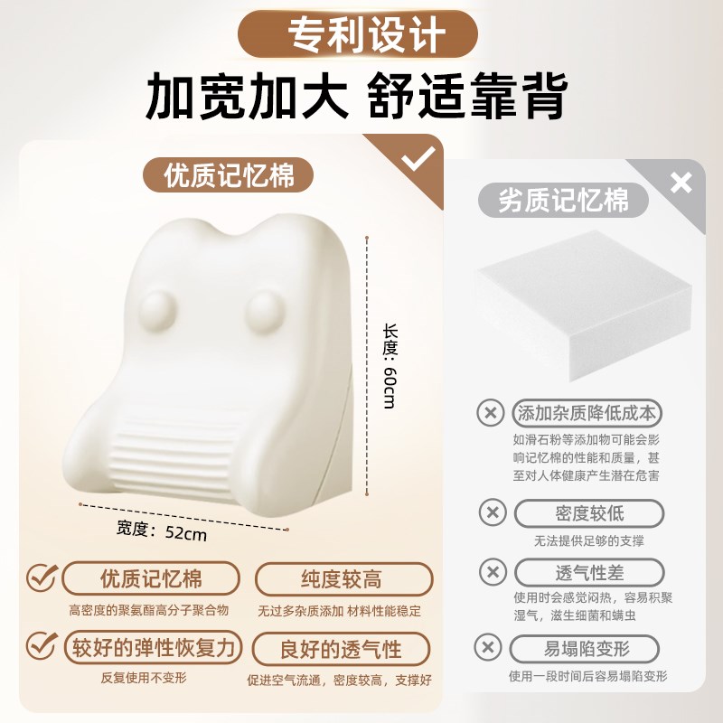 护腰床头靠垫看书靠枕半躺神器床上护颈支撑大靠背孕妇软包玩手机
