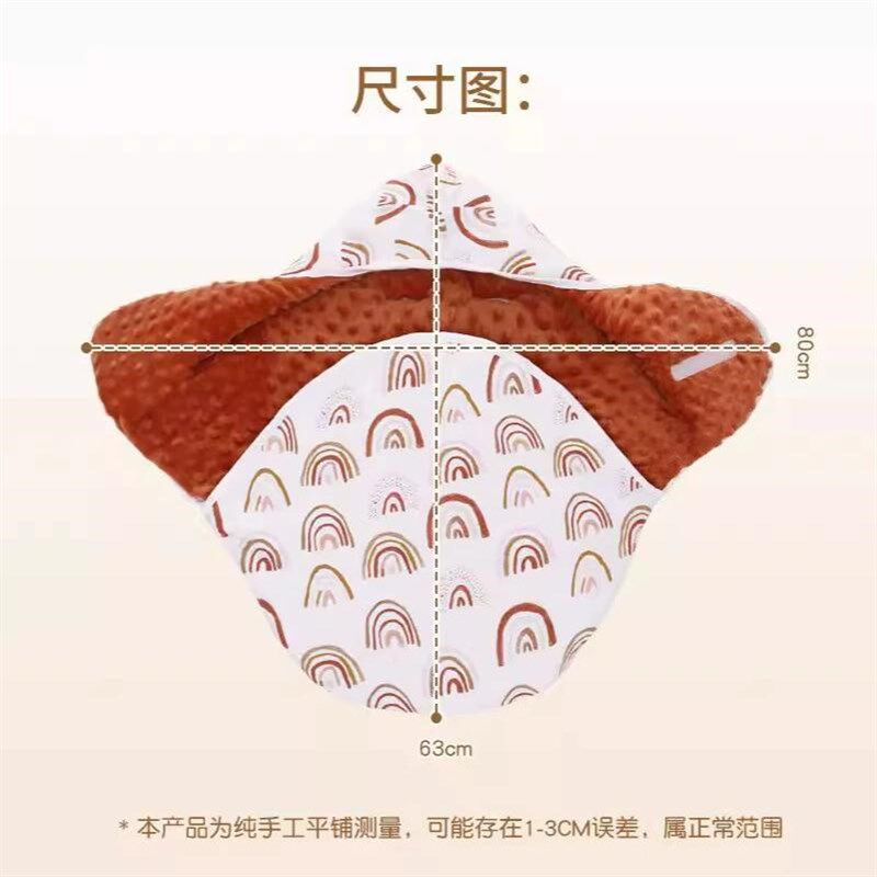 新生婴儿加厚提篮襁褓包被秋冬夹棉襁褓巾婴儿车睡袋带帽外出抱被