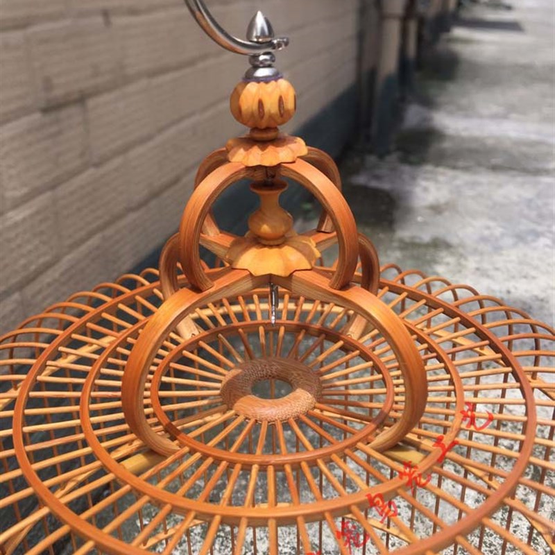 广笼老竹鸟笼水鸫笼金青石燕绣眼鸟笼芙蓉小黑白竹笼清远广式笼