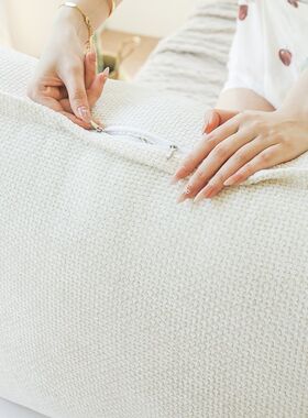 轻奢床头靠垫大靠背日式万能床头榻榻米客厅沙发软包雪芙床上靠枕